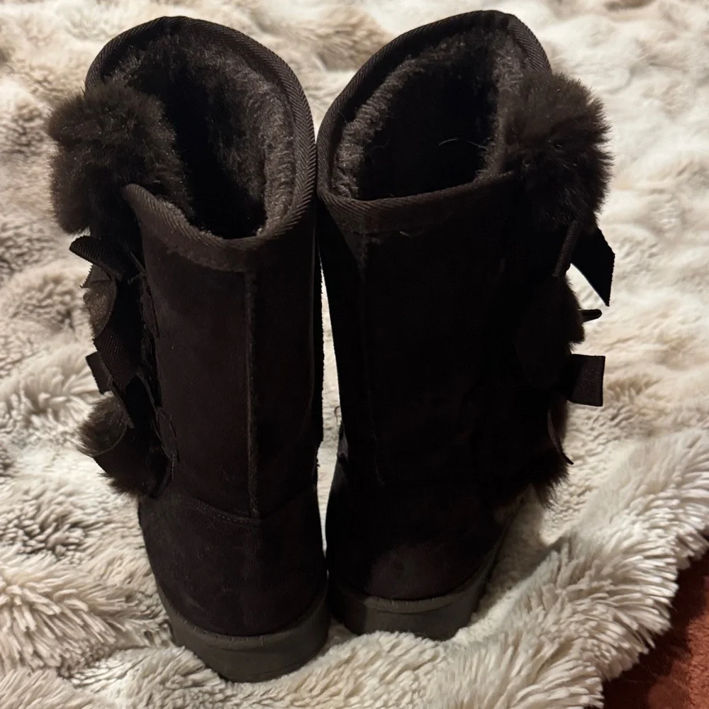 Brown Fuzzy Women's Winter Boots